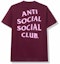 Order Anti Social Social Club Read Receipts Tee Maroon