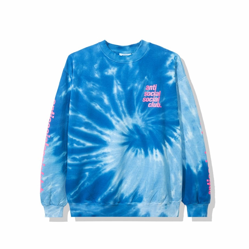 Order Anti Social Social Club Rotterdam Lengan Panjang Biru Tie Dye