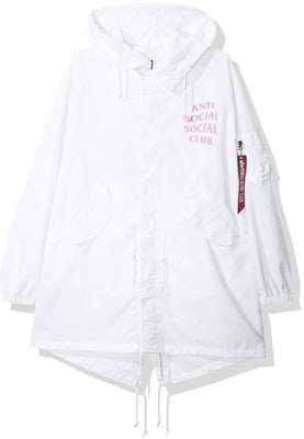 Anti Social Social Club Sinai Fishtail Parka (FW19) White Order Anti Social Social Club Sinai Fishtail Parka (FW19) White