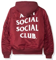 Anti Social Social Club Smog MA1 Alpha Jacket (FW19) Burgundy Anti Social Social Club Smog MA1 Alpha Jacket (FW19) Burgundy