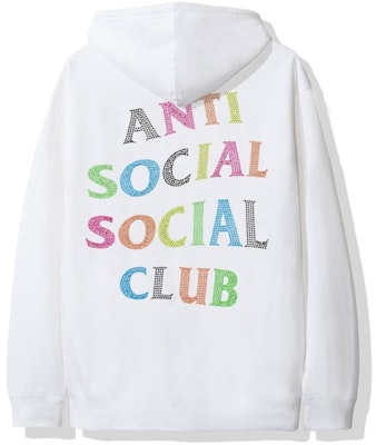 反社会俱乐部钉带连帽衫白色 Buy 反社会俱乐部钉带连帽衫白色