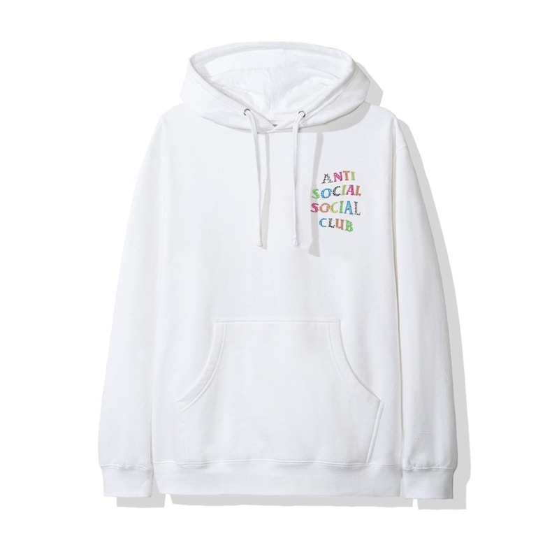Order 안티 소셜 소셜 클럽 스터드 벨트 후디 (화이트) 
