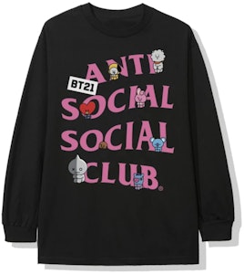 反社會社交俱樂部 x BT21 Back Track 長袖T恤 (秋冬 2019) 黑色 Buy 反社會社交俱樂部 x BT21 Back Track 長袖T恤 (秋冬 2019) 黑色