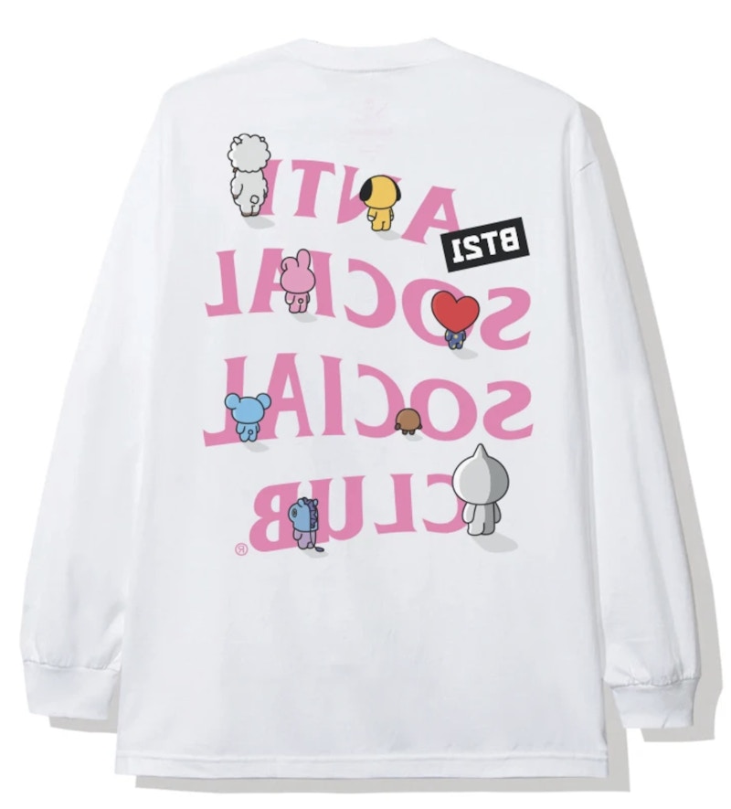 Order Camiseta Manga Larga Blanca Anti Social Social Club x BT21 Back Track (FW19).