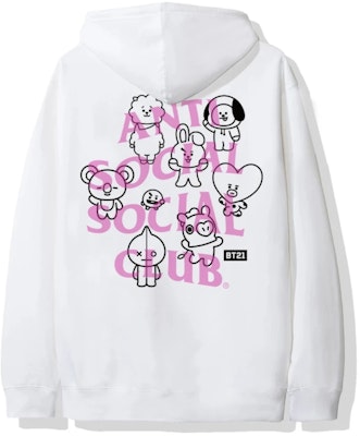 Anti Social Social Club x BT21 Traceable Hoodie (FW19) White Buy Anti Social Social Club x BT21 Traceable Hoodie (FW19) White