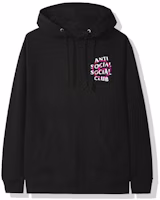 Anti Social Social Club x fragment Pink Bolt Hoodie (FW19) Black Anti Social Social Club x fragment Pink Bolt Hoodie (FW19) Black