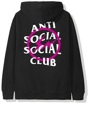 Anti Social Social Club x fragment Pink Bolt Hoodie (FW19) Black Order Anti Social Social Club x fragment Pink Bolt Hoodie (FW19) Black
