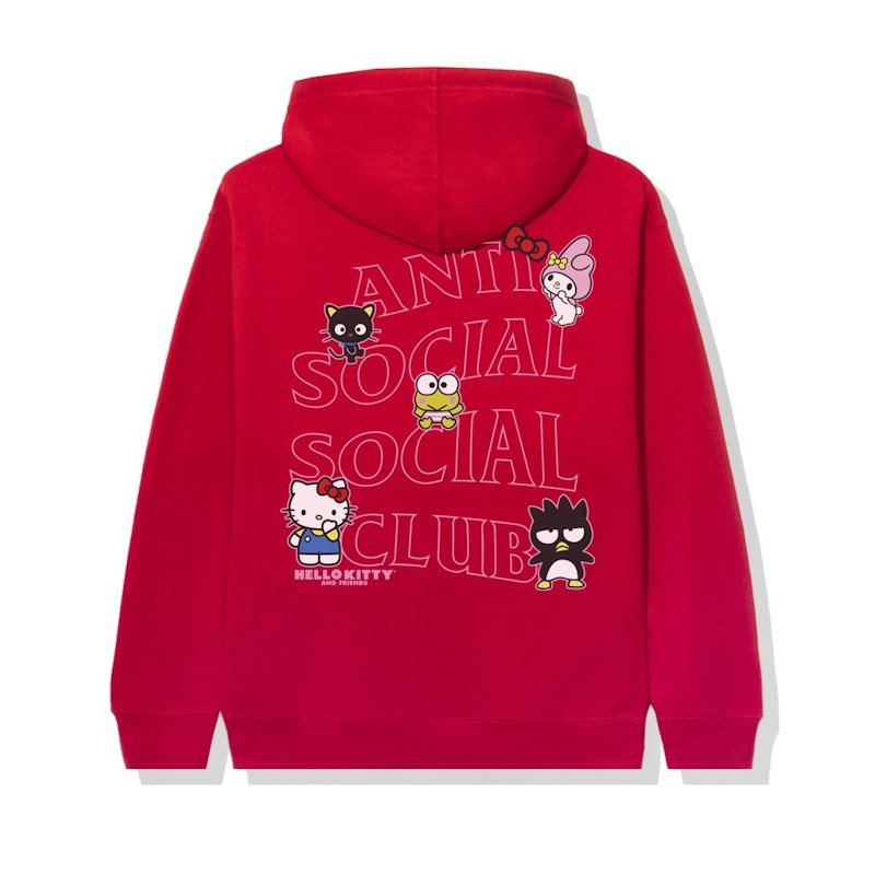 Anti Social Social Club x Hello Kitty and Friends Hoodie Red
