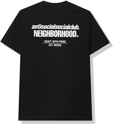 Anti Social Social Club x NEIGHBORHOOD Cambered Black Tee Black Order Anti Social Social Club x NEIGHBORHOOD Cambered Black Tee Black