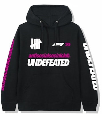 Anti Social Social Club x UNDEFEATED X F1 Hoodie Black Buy Anti Social Social Club x UNDEFEATED X F1 Hoodie Black