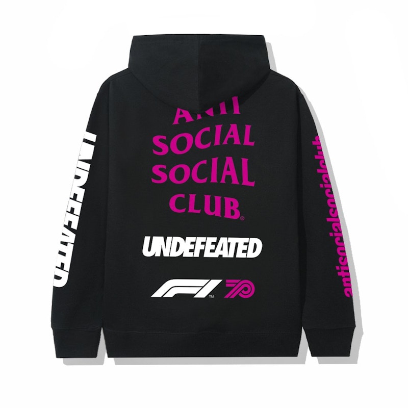 Order Anti Social Social Club x UNDEFEATED X F1 Hoodie Black