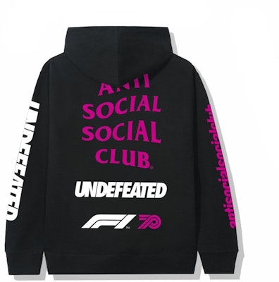 Anti Social Social Club x UNDEFEATED X F1 Hoodie Black Order Anti Social Social Club x UNDEFEATED X F1 Hoodie Black