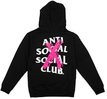 Anti Social Social Reebok Club Cancelled Hoodie Black (Pink X) Anti Social Social Reebok Club Cancelled Hoodie Black (Pink X)