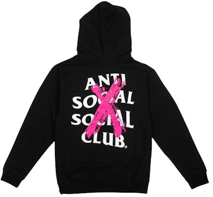 Anti Social Social Reebok Club Cancelled Hoodie Black (Pink X) Buy Anti Social Social Reebok Club Cancelled Hoodie Black (Pink X)
