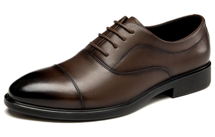 Order 奥康「ブラウンラウンドトゥドレスシューズ」1233111028 1233111028