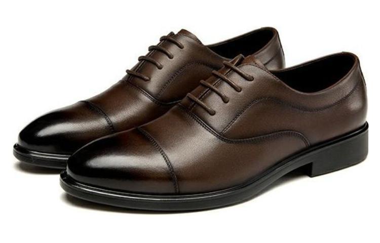 Lookbook 奥康「ブラウンラウンドトゥドレスシューズ」1233111028 1233111028