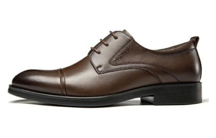 Aokang 'Brown Round Toe Lace-Up Dress Shoe' 1223211102