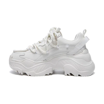 Aokang 'White Patchwork Cushioning Thick Sole Low-Top Dad Sneakers'