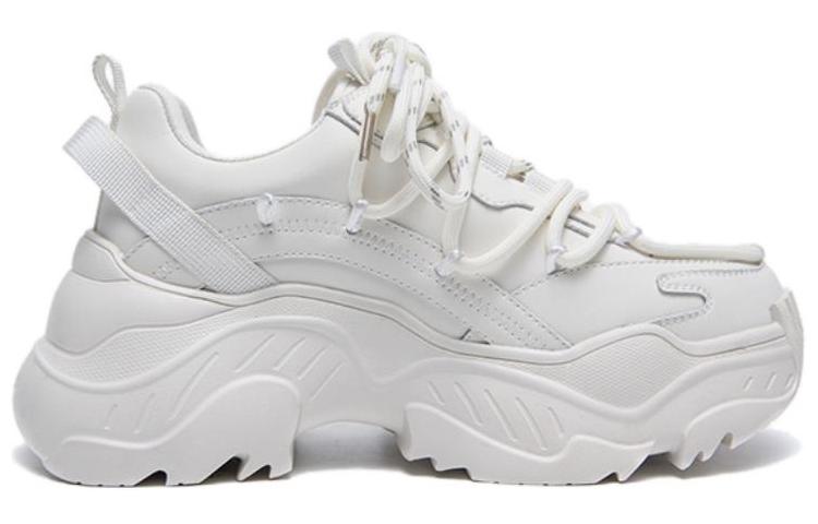 Order 奧康AOKANG 拼接氣墊厚底增高 低幫 老爹鞋 白色