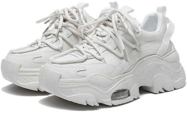 奧康AOKANG 拼接氣墊厚底增高 低幫 老爹鞋 白色 Lookbook 奧康AOKANG 拼接氣墊厚底增高 低幫 老爹鞋 白色