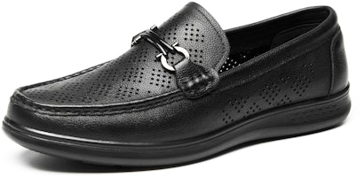 AOKANG Black Genuine Leather Slip-On Loafers - Breathable & Anti-Slip. 1245824062N AOKANG Black Genuine Leather Slip-On Loafers - Breathable & Anti-Slip. 1245824062N