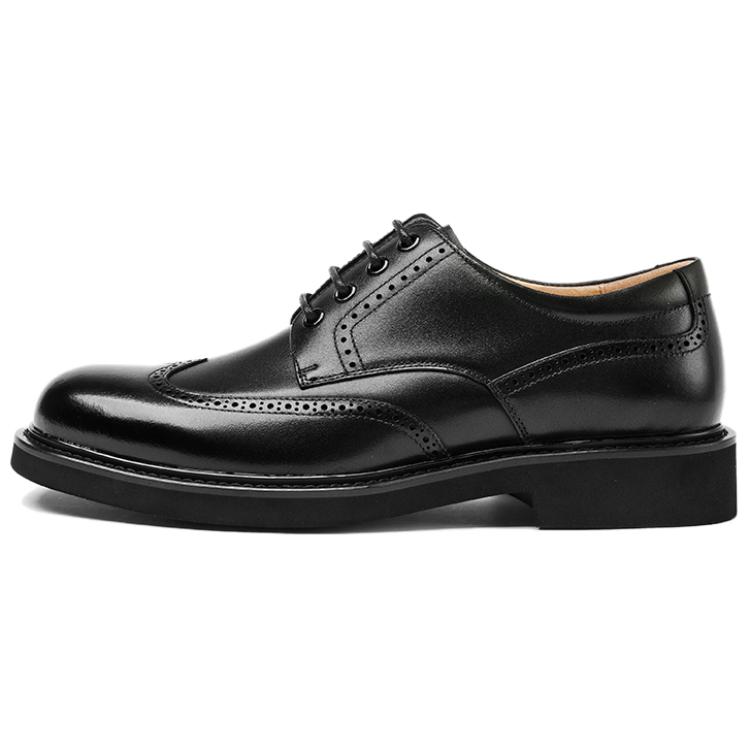 AOKANG Black Leather Classic Brogue Dress Shoes - Comfort & Style 1245111128N