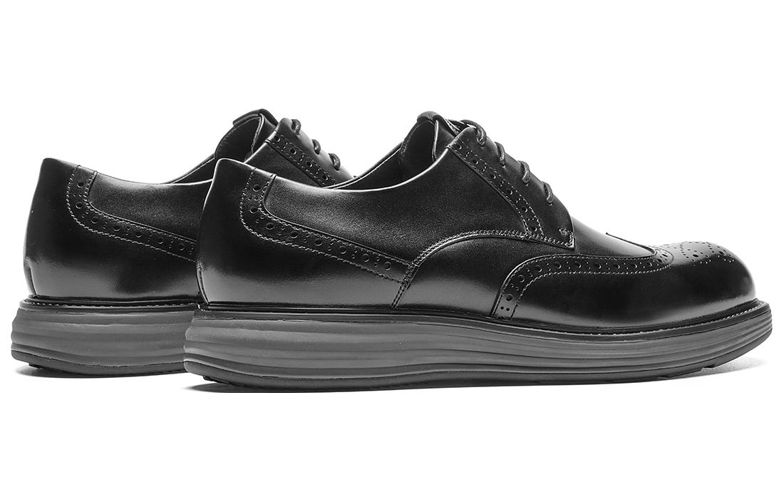 Aokang Brogue Business Casual 'Black Leather' 圖 4
