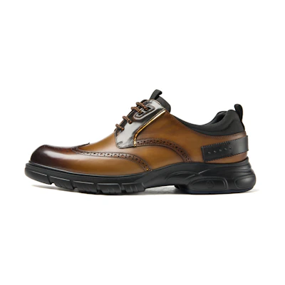 Aokang Brogue Business Sport Leather Shoes 'Brown'