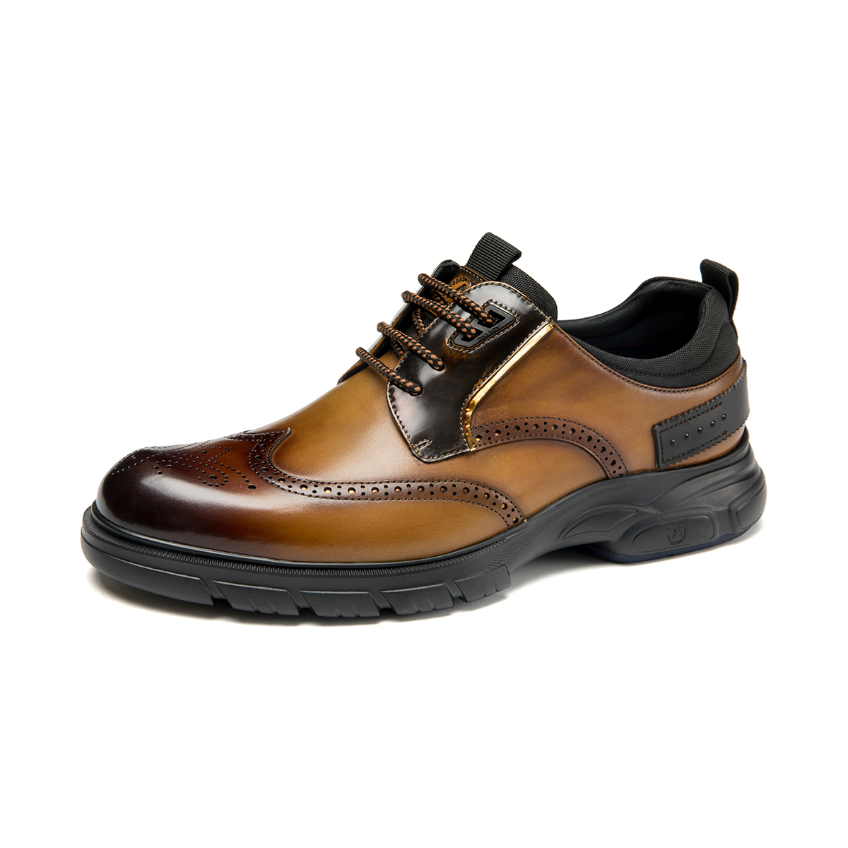 Aokang Brogue Business Sport Leather Shoes 'Brown' 圖 2