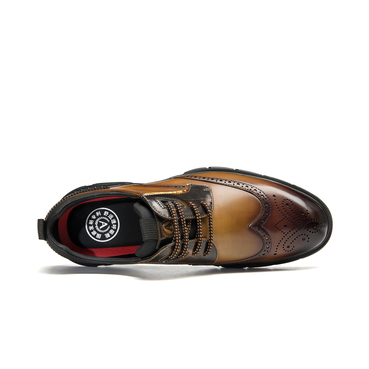 Aokang Brogue Business Sport Leather Shoes 'Brown' 圖 3
