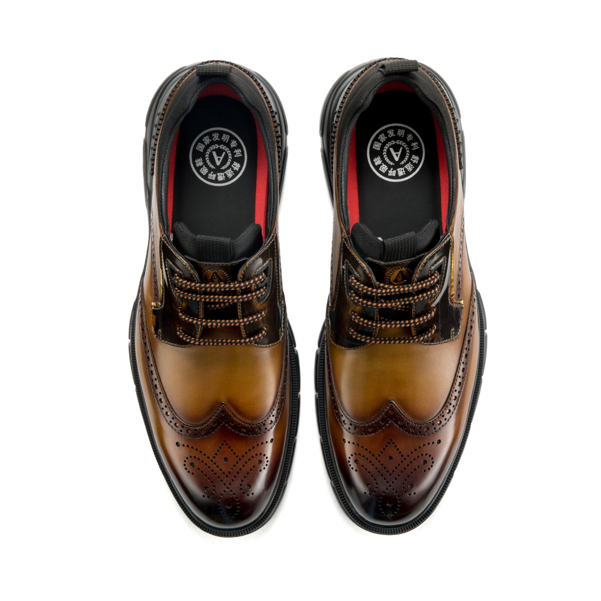 Aokang Brogue Business Sport Leather Shoes 'Brown' 圖 4