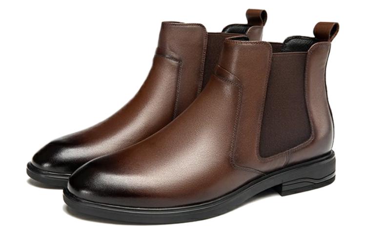 Lookbook Botas Chelsea Aokang 'Cuero Marrón Retro Británico' 1223011026