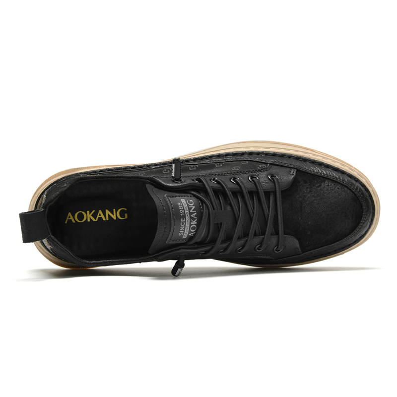Details for Zapatillas Aokang Clásicas de Punta Redonda con Suela Gruesa Elevada Casual. 1235322039W