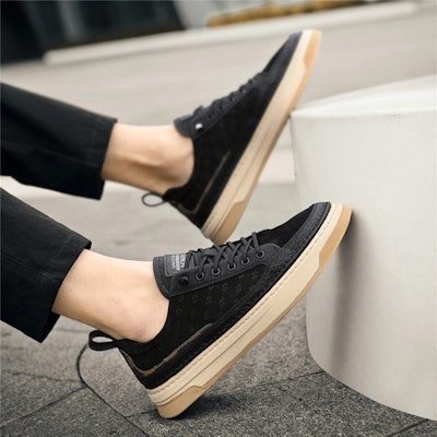 Aokang Classic Round Toe Lace-Up Low-Top Sneakers 'Korean Thick Sole Elevated Casual' 1235322039W Cheap Aokang Classic Round Toe Lace-Up Low-Top Sneakers 'Korean Thick Sole Elevated Casual' 1235322039W