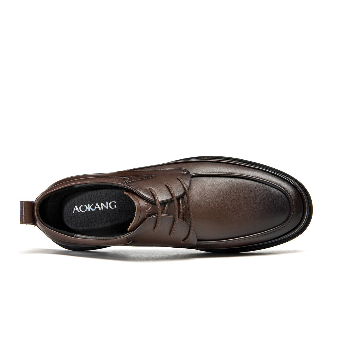 Lookbook Aokang Derby Kasut Kulit Rendah 'Coklat' 1233211030
