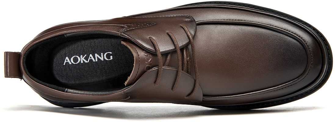 Aokang Derby Kasut Kulit Rendah 'Coklat' 1233211030 Lookbook Aokang Derby Kasut Kulit Rendah 'Coklat' 1233211030