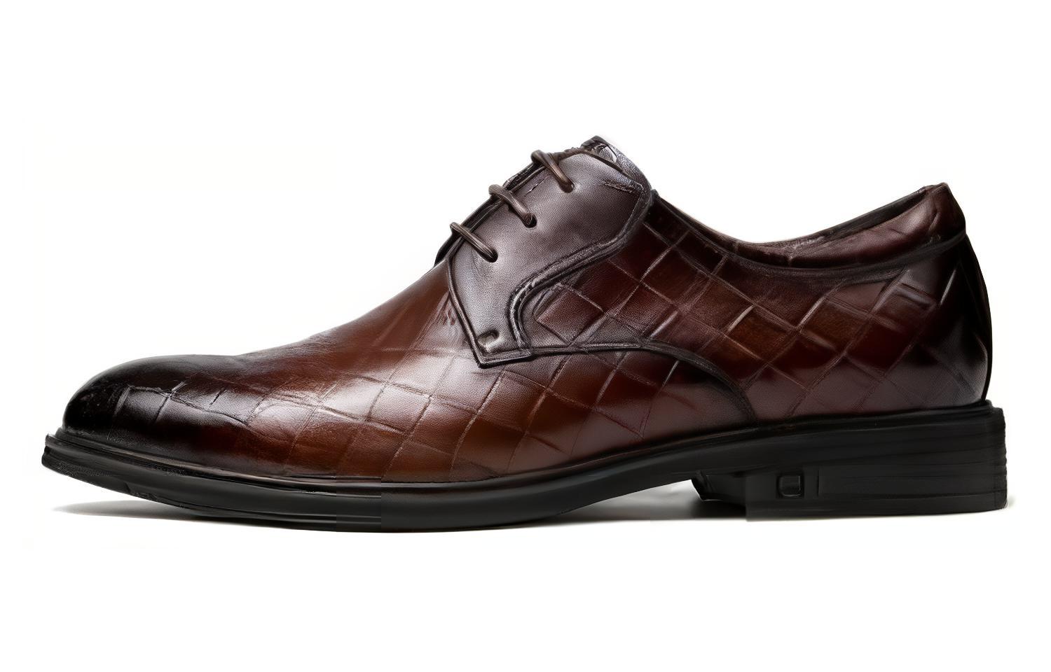 Aokang Dress Leather Shoes 'Brown Comfort' 113111076