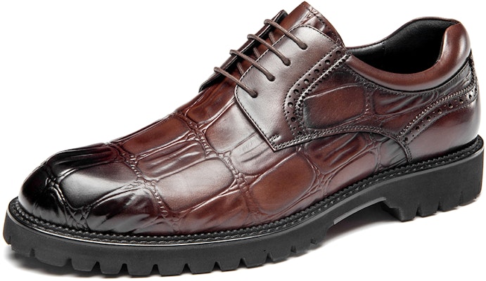 Aokang Dress Shoes 'Brown' 'British Retro Fashion Embossed Comfort' 1223611001 Order Aokang Dress Shoes 'Brown' 'British Retro Fashion Embossed Comfort' 1223611001