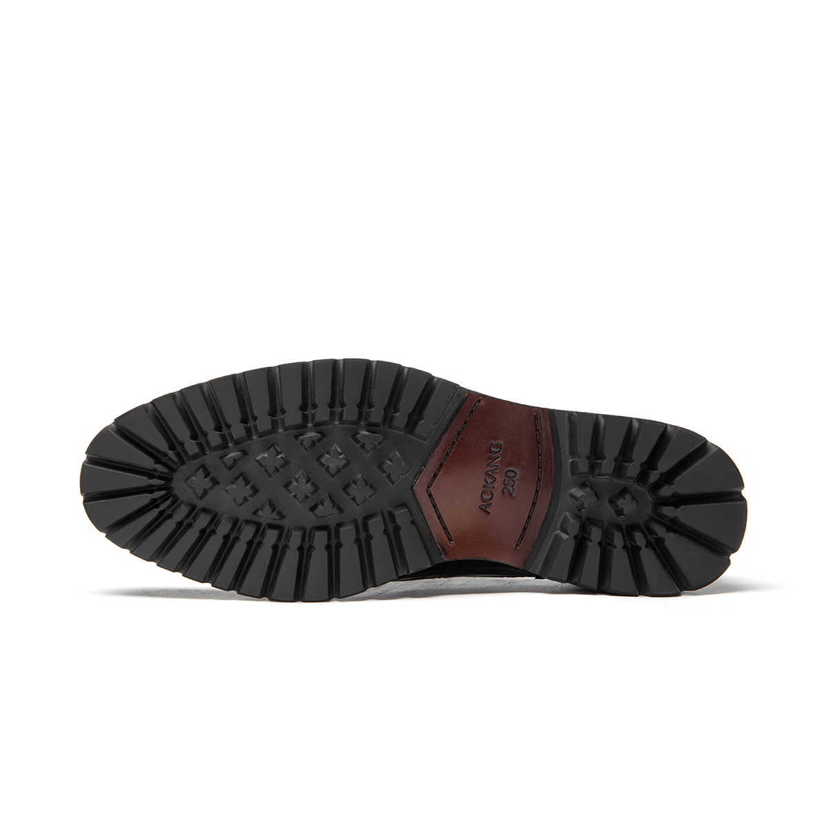 Shop Sepatu Aokang Pria Coklat Fashion Retro Inggris Nyaman Bertatahkan 1223611001