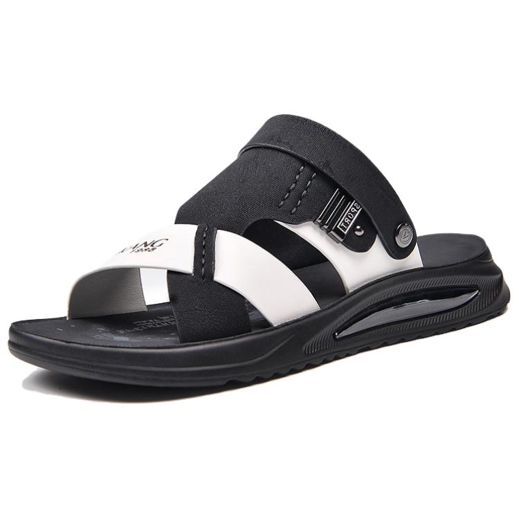 AOKANG Dual-Use PU Sandals Black Orange: Anti-Slip Summer Outdoor Slides 1235721008W