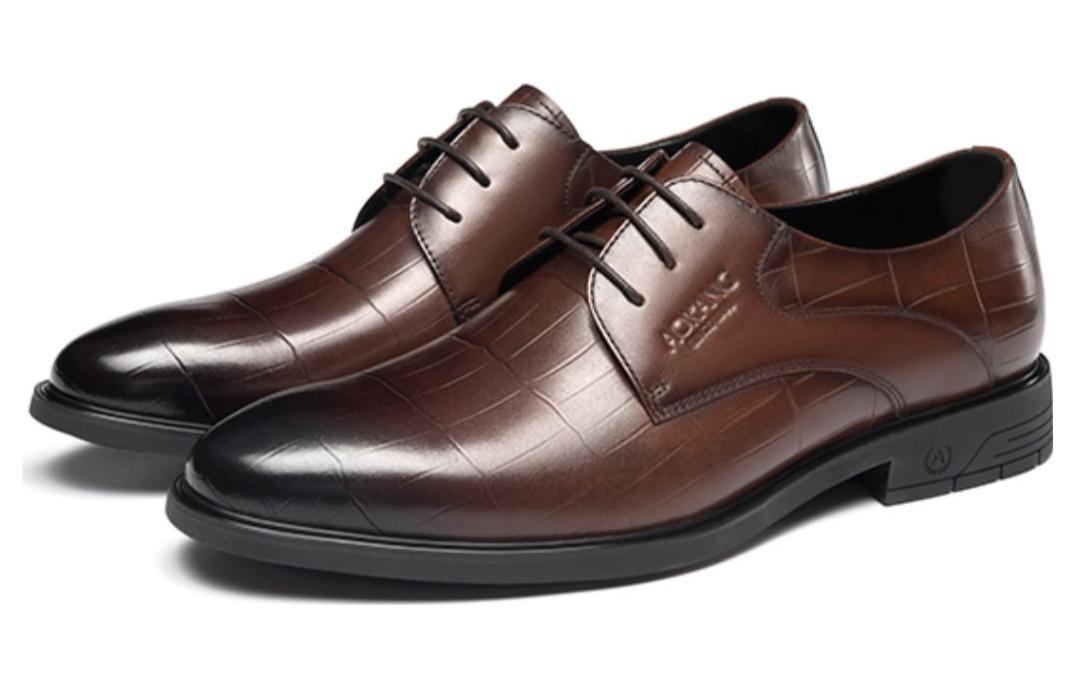 Lookbook 奥康鲲鹏系列 棕色 '英伦商务格子' T223111034