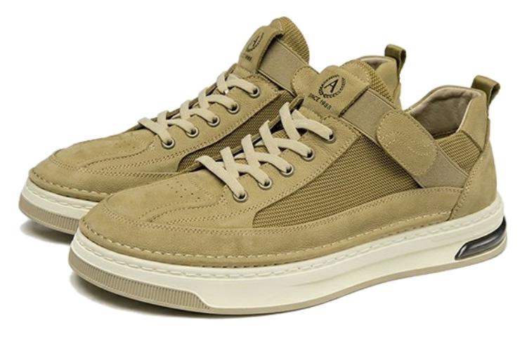 Shop Kasut Aokang Low-Top Lace-Up Hujung Bulat 'Aprikot' 1233322083