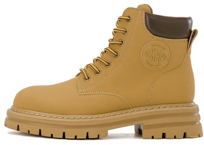 aokang-lace-up-round-toe-mid-calf-martin-boots-yellow-brown-1223923005