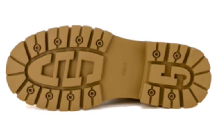 Purchase 奥康中筒圆头系带马丁靴'黄棕色' 1223923005