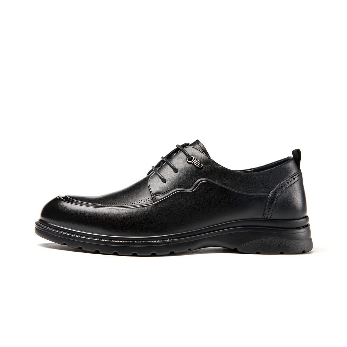 Aokang Lace-Up Soft Business Formal Shoes 'Black Leather' 6233214002