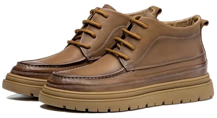 奧康AOKANG 牛皮革 厚底耐磨 及踝 馬丁靴 3.3cm 男款 棕色 Lookbook 奧康AOKANG 牛皮革 厚底耐磨 及踝 馬丁靴 3.3cm 男款 棕色