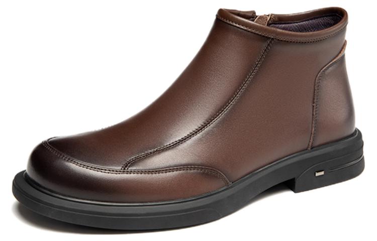 Order AOKANG革製アンクルブーツ「ブリティッシュブラウン」 1223913020