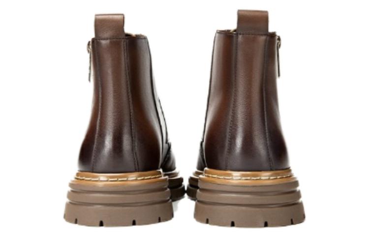 Aokang Leather Brogue Martin Boots 'Brown Vintage' 圖 4