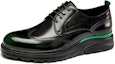 Order Zapatos de Vestir Brogue de Cuero Aokang Suela Gruesa 'Negro Verde' 6221611185