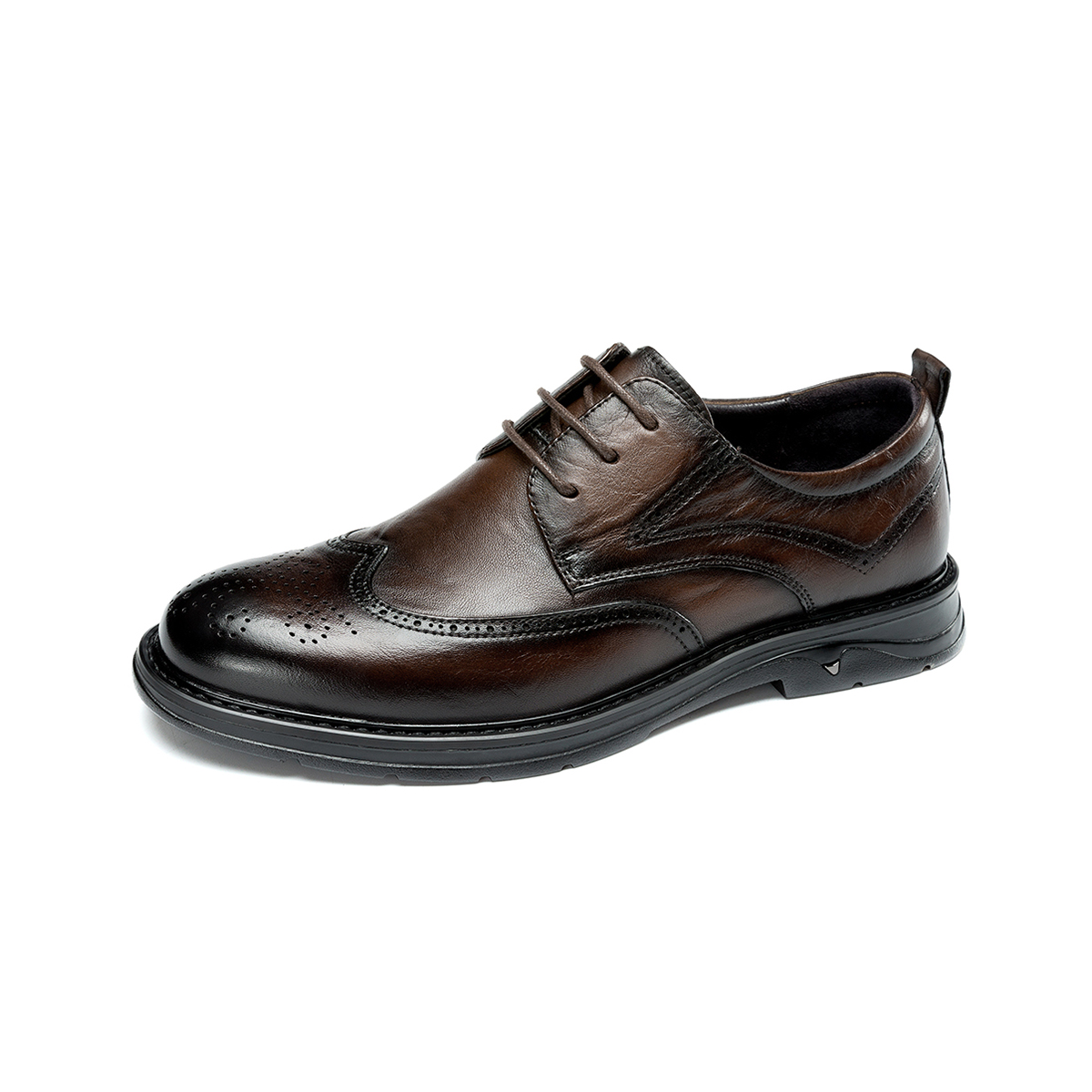 Order Aokang Leather Business Comfort Retro 'Brown' 1223211010